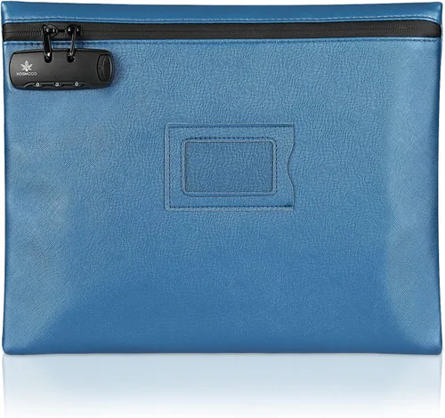Miniatura 9 de KOSMCCO Bolsa de Notario con Cerradura, 13.6 x 10 Pulgadas Suministro de Servicio Pesado para Diario, Sello, Estampadora, Almohadilla de Tinta