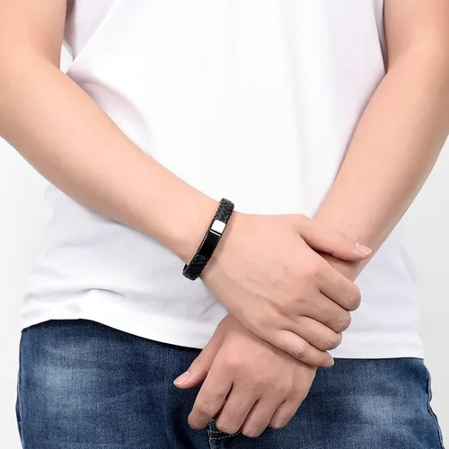 Miniatura 6 de Imrsanl Pulsera de urna de cremación para cenizas para mujeres y hombres, pulsera de urna de cuero trenzado conmemorativo para cenizas humanas