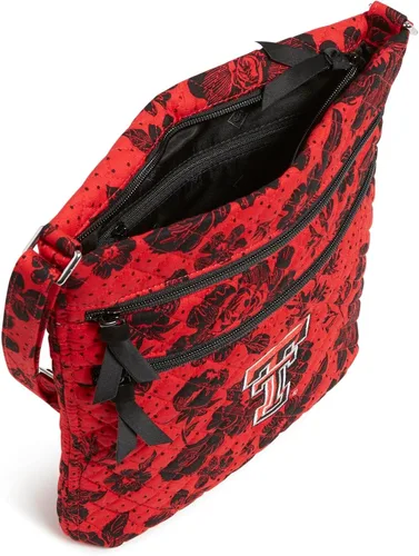 Miniatura 3 de Vera Bradley Cotton Collegiate Triple Zip Hipster Crossbody Purse (Multiple Teams Available)