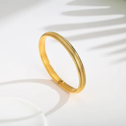 Miniatura 5 de CLASSYZINT Pulsera ajustable para mujer, chapada en oro de 14 quilates, pulsera de varias capas para mujer, pulsera abierta de oro, pulsera ancha