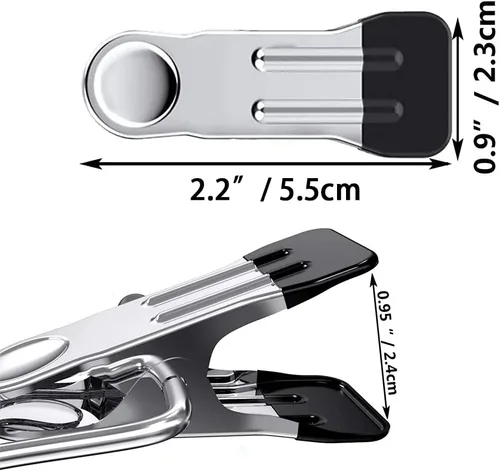 Miniatura 2 de 10 pinzas pequeñas para ropa, pinzas de acero inoxidable, clips de agarre de metal para lavandería, antioxidante, multiusos
