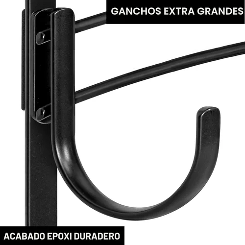 Miniatura 4 de LYNK Professional® Home™ Ganchos para Puerta - 9 Ganchos Colgador Sobre Puerta - Toallero Sobre Puerta - Para Colgar Toallas o Ropa - Baño, Negro
