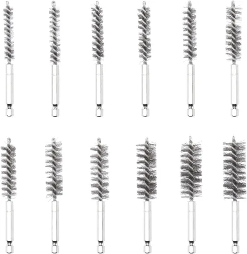 Miniatura 5 de NEIKO 00325A - Accesorios de Cepillo de Alambre para Taladro con vástago hexagonal de 1/4 pulgadas, surtido de cepillos SAE y MM, se puede montar
