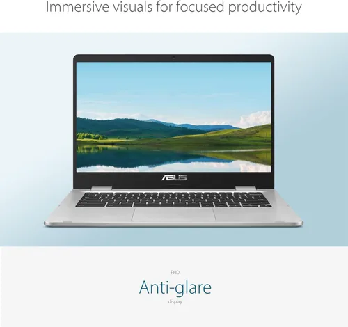 Miniatura 3 de ASUS Chromebook Laptop (14 pulgadas FHD antirreflejo, Intel Celeron N4500, 4 GB de RAM, 64 GB eMMC + tarjeta SD de 64 GB), resistente, hogar