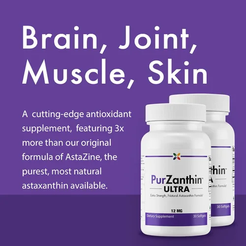 Miniatura 2 de Stop Aging Now PurZanthin Ultra Natural Astaxantina 12 mg cápsulas blandas (paquete de 1)