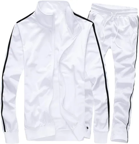 MACHLAB Conjunto deportivo para hombre, chándal completo con cremallera, conjunto deportivo cálido, traje deportivo casual