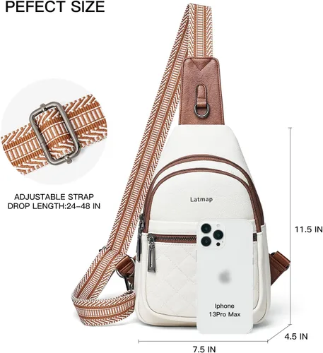 Miniatura 3 de LATMAP Sling Bag For Women Fanny Pack Crossbody Travel Shoulder Belt Bags Tote Backpack Purse Faux Leather