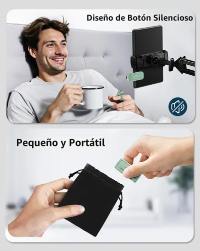 Miniatura 6 de [Compatible con fundas] Anillo pasador de páginas con control remoto para Kindle Paperwhite Oasis Scribe Kobo eReaders, controles remotos para verde