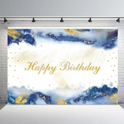 Miniatura 9 de MEHOFOND Telón de fondo de feliz cumpleaños de 7 x 5 pies para niño, fiesta mexicana, suministros de decoración de fiesta de feliz cumpleaños, Azul