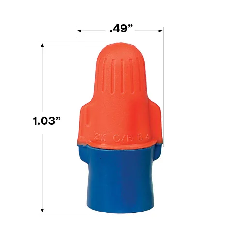Miniatura 5 de 3M Conectores de cable Performance Plus O/B+, ELEC-O/B+-30, conectores naranja/azul, rango de cable: 2 # 22-3 #12, bolsa de 30