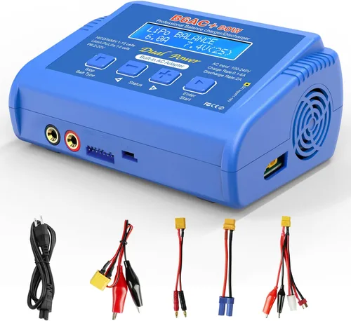 LiPo Cargador de batería RC Balance Cargador de batería rápido Descargador de batería 80W 6A Cargador de batería digital inteligente para 1S-6S LiPo