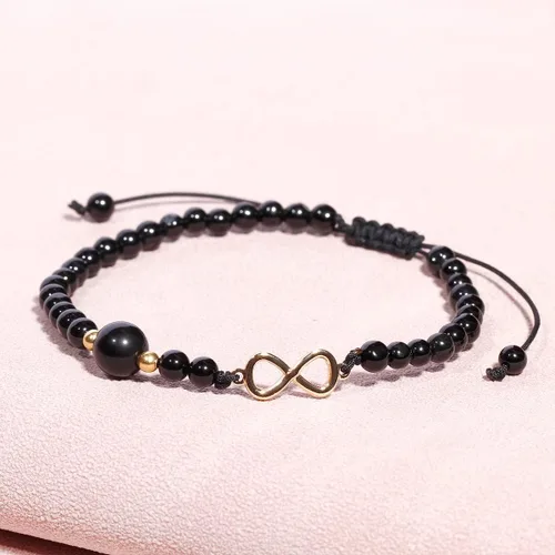 Miniatura 3 de Jewever Pulsera de cristal natural y piedras preciosas infinito para mujer, pulsera de amistad ajustable