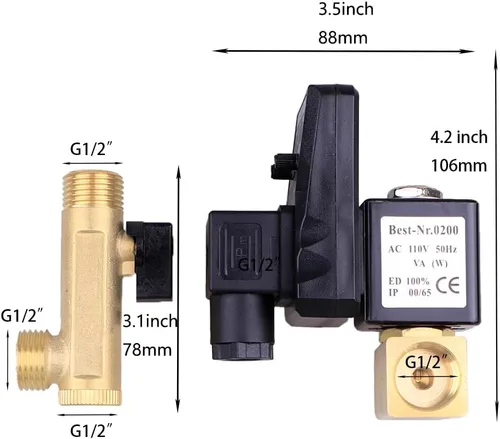 Miniatura 2 de AC110V 1/2" compresor de aire cronometrado electrónico válvula de drenaje automática de 2 vías