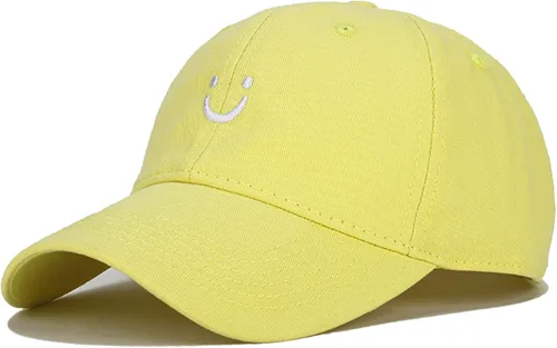 Miniatura 19 de Umeepar Gorra de béisbol con cara sonriente para mujeres y hombres, ajustable, de perfil bajo, de algodón, sin estructura, para papá