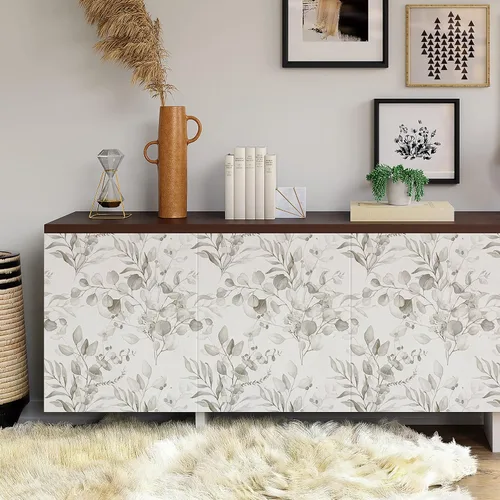 Miniatura 4 de Naphite Papel tapiz floral para despegar y pegar para dormitorio, 78.7 pulgadas de largo, 17.3 pulgadas de ancho, papel de contacto bohemio floral