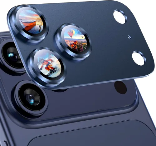 Miniatura 15 de Uyiton Compatible con iPhone 17 Pro Protector de Lente de Cámara - [No Fácil de Romper][Fuerte Adsorción][Compatible con Fundas] Cubierta de Titanio