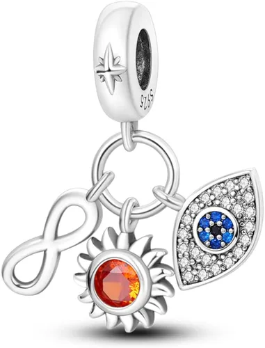 Pandach Cuentas y Dijes de plata de ley 925 para pulseras y collares, colgantes de mariposa y auriculares, dijes de trébol, joyería de regalo para
