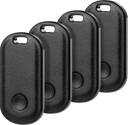 Miniatura 9 de Paquete de 2 buscadores de llaves, rastreador Bluetooth inteligente, buscador de artículos, funciona con Apple Find My Item Locator Dispositivo Negro
