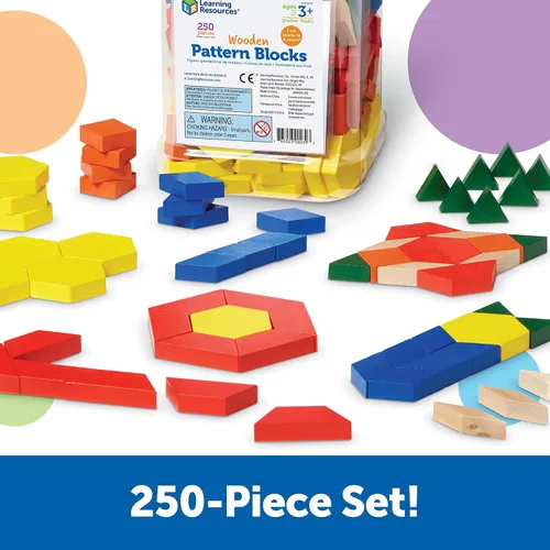 Miniatura 4 de Learning Resources bloques de madera con patrones, juego de 250