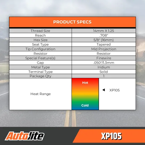 Miniatura 4 de Autolite Iridium XP - Bujías de repuesto para automóviles, XP105 (paquete de 4)