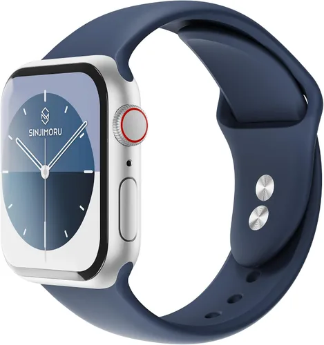 Miniatura 9 de Sinjimoru Correa de silicona para Apple Watch, compatible con Apple Watch de 1.496 in, 1.575 in, 1.614 in, 1.654 in, 1.732 in, 1.772 in, 1.929 in