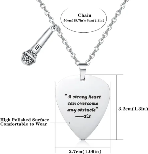 Miniatura 3 de COTATI Citas Guitarra Collar Trajes Joyas Accesorios Inspirados Fans Regalo Merch