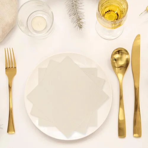 Miniatura 3 de 300 unidades de servilletas blancas lechosas para bebidas, servilletas de cóctel blancas lechosas de 2 capas, servilletas desechables para fiesta