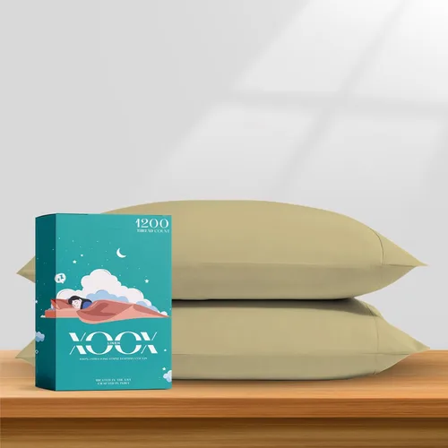 Miniatura 17 de XOOX Linen - Juego de sábanas de 1200 hilos 100% algodón egipcio, tamaño King, de algodón egipcio, juego de 4 piezas de lujo, (azul claro), suave