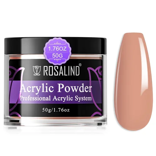 Miniatura 11 de Rosalind Polvo de uñas acrílico negro 50 g/1.76 oz – Polímero de cristal negro polvo de uñas para extensión acrílica, no necesita lámpara