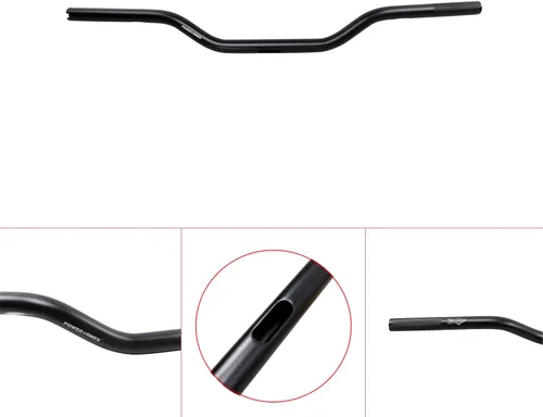 Miniatura 3 de POWER JAMES Manillar Recto de Arrastre 100% Aluminio Negro Compatible con Harley Davidson Street Bob, Low Rider ST, Dyna FXD, Road King 1.0