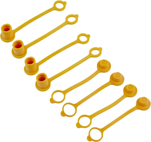 Miniatura 10 de Paquete de 8 tapones antipolvo y tapa para enchufe para adaptador de conexión rápida de propano RV de 1/4 pulgadas para manguera de propano, 0.47