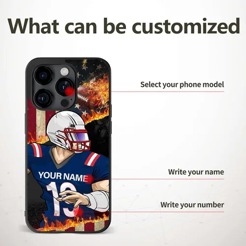 Miniatura 7 de Fundas de teléfono con nombre personalizado, diseño divertido para niños y hombres para iPhone 11 12 13 14 15 16 Pro Max Plus Mini Xr Xs para New