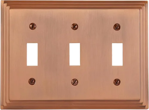 Miniatura 30 de Amerelle Steps - Placa de pared de metal fundido dúplex individual en níquel satinado
