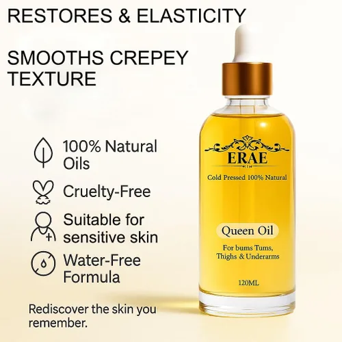 Miniatura 11 de Erae Queen Oil - Aceite reafirmante botánico natural prensado en frío para cara y cuerpo - Hidrata tensa y restaura la elasticidad para la piel