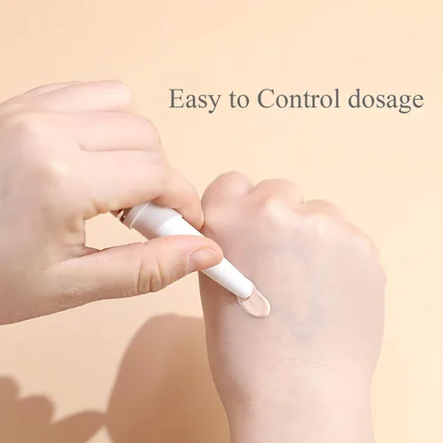 Miniatura 3 de Qeuly Paquete de 6 frascos de bomba sin aire para base de viaje, dispensador de crema de ojos, botellas vacías recargables para cosméticos para Sn5