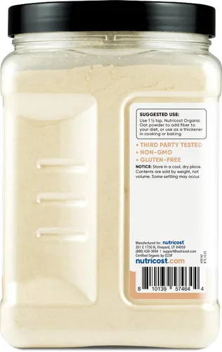 Miniatura 5 de Nutricost Pantry Fibra de Avena Orgánica (1.8 Libras) Avena Molida en Piedra - 3 Gramos de Fibra Dietética, USDA Orgánico