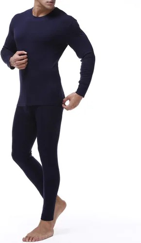 Miniatura 3 de Locachy Conjunto de ropa interior térmica ultra suave para hombre, elástico, fino, algodón modal, largo, conjunto de parte superior e inferior