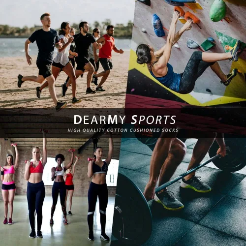Miniatura 7 de DEARMY Calcetines deportivos de senderismo para mujereshombres, los mejores regaloscalcetines deportivos acolchados que absorben la humedad (5 pares)