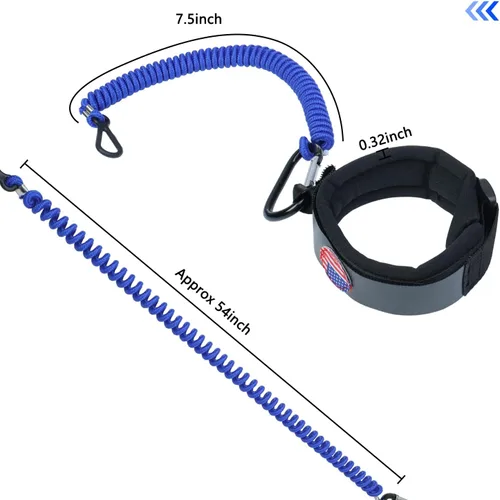 Miniatura 5 de Boat Kill Switch Lanyards Wrist Strap, Jet Ski Key Lanyard Fit for Mercruiser Marine Outboard Negro&azul