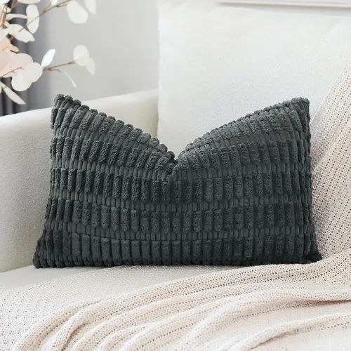 Miniatura 73 de OTOSTAR Fundas de Almohada Decorativas de Pana de 16 x 24 Pulgadas Súper Suaves Bohemias a Rayas Rectangulares Fundas de Cojín Modernas para Sofá
