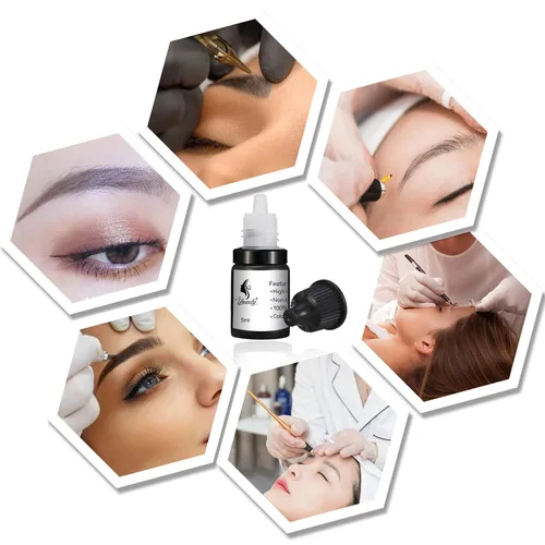 Miniatura 6 de Kit permanente de lápiz de tatuaje de maquillaje de cejas para máquina de tatuaje delineador de ojos de cejas con 15 agujas de cartucho Microblading