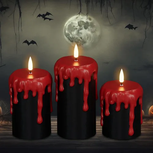 Miniatura 18 de Juego de 3 velas de calcomanía de Halloween de DRomance