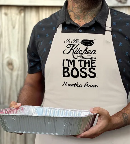 Miniatura 5 de In This Kitchen I'm The Boss - Delantal ajustable con dos bolsillos