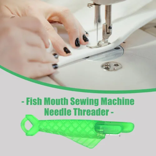 Miniatura 2 de Enhebrador automático de agujas de coser, tipo pescado, para coser a mano, herramientas de enhebrador de agujas para máquina de coser, suministros
