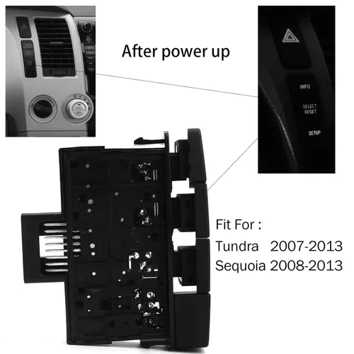 Miniatura 3 de Mod del interruptor de información del monitor de unidad para Toyota Tundra 2007-2013, Sequoia 2008-2013 Reemplazar 84977-0C020