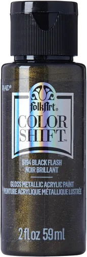 Miniatura 35 de FolkArt Pintura de cambio de color, 2 onzas, Plum Flash 2 Fl Oz Flash de ciruela