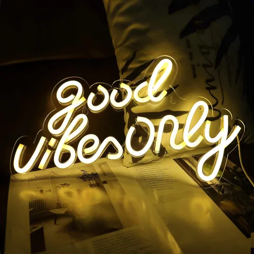 Miniatura 2 de Good Vibes Only - Letreros de neón para decoración de pared, luces de neón, adecuados para sala de estar, cerveza, bar, sala de juegos, hotel
