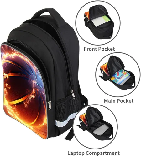Miniatura 3 de Mochila para niños con patrón múltiple en la escuela primaria, A3-librero-baloncesto, Grande, Mochilas Daypack