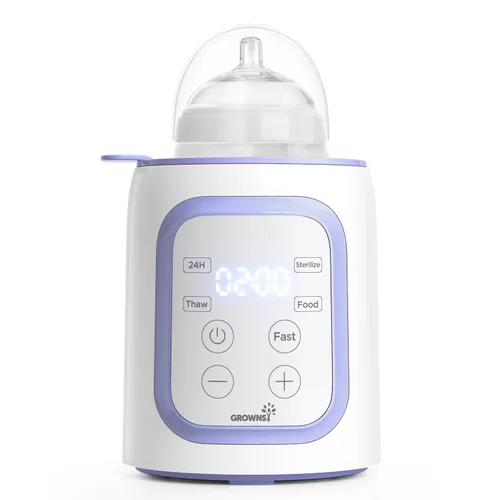 Miniatura 10 de Grownsy Calentador de biberones, calentador rápido de biberones para todos los biberones, calentador de leche para leche materna o fórmula, control