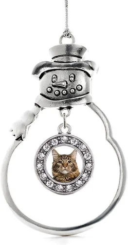 Miniatura 56 de Inspired Silver - Roller Queen - Adorno de Navidad plateado - Adorno circular para árbol de Navidad con circonita cúbica - Decoración colgante